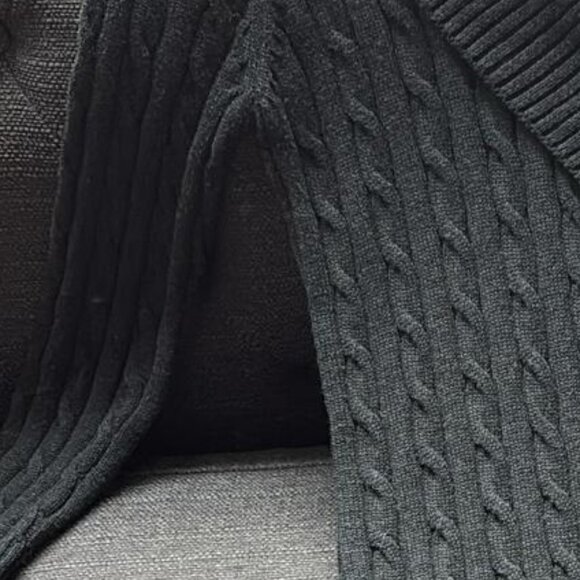 Calvin Klein Medium Gray Cable-Knit Sweater Dress with Buckle - Picture 8 of 8